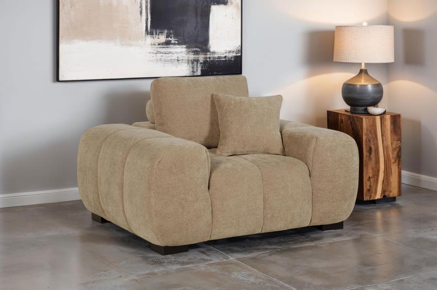 Octavia Tufted Upholstered Accent Chair Camel