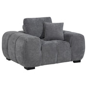 Octavia Tufted Upholstered Accent Chair Charcoal Grey