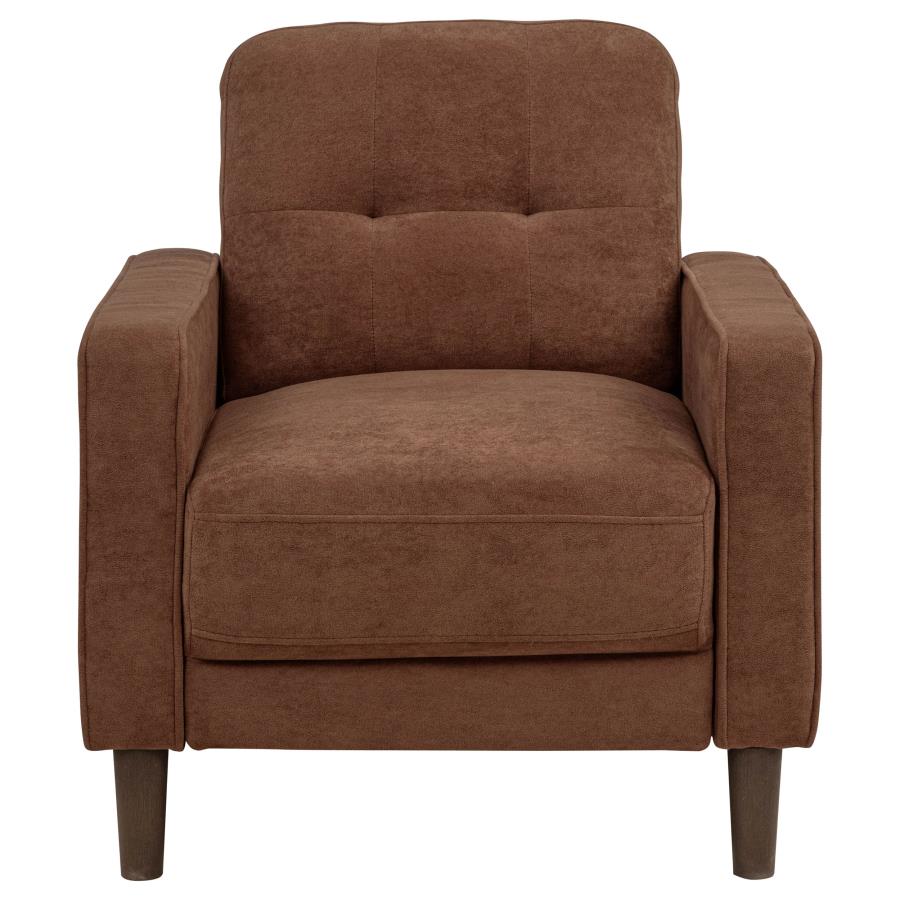 Bowen II 3-piece Fabric Upholstered Track Arm Sofa Set Rust