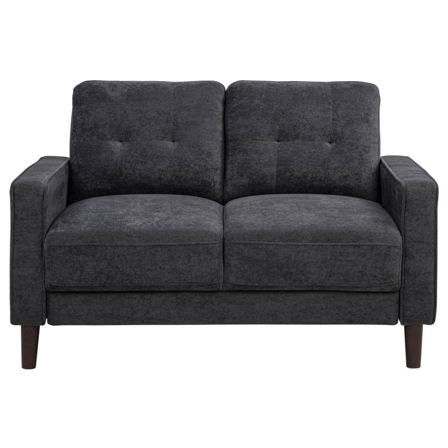 Bowen II 3-piece Upholstered Track Arm Sofa Set Steel Grey