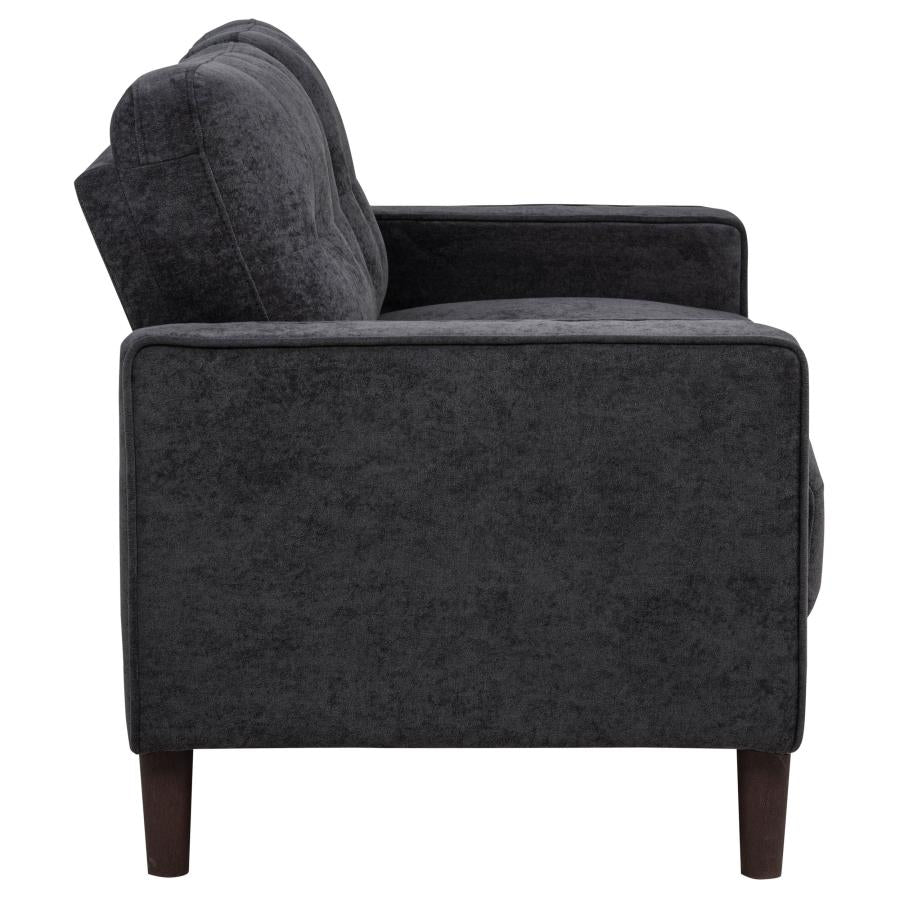 Bowen II 3-piece Upholstered Track Arm Sofa Set Steel Grey