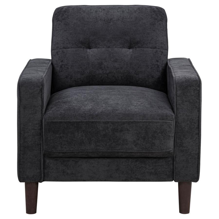 Bowen II 3-piece Upholstered Track Arm Sofa Set Steel Grey