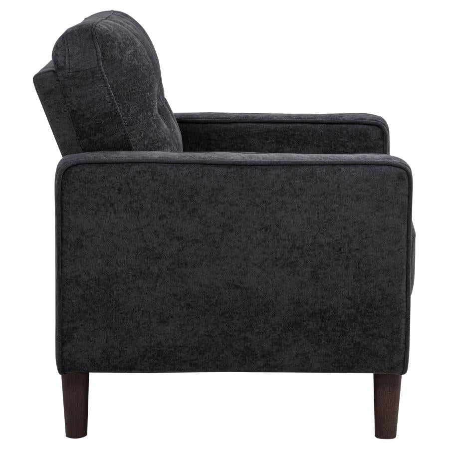 Bowen II 3-piece Upholstered Track Arm Sofa Set Steel Grey
