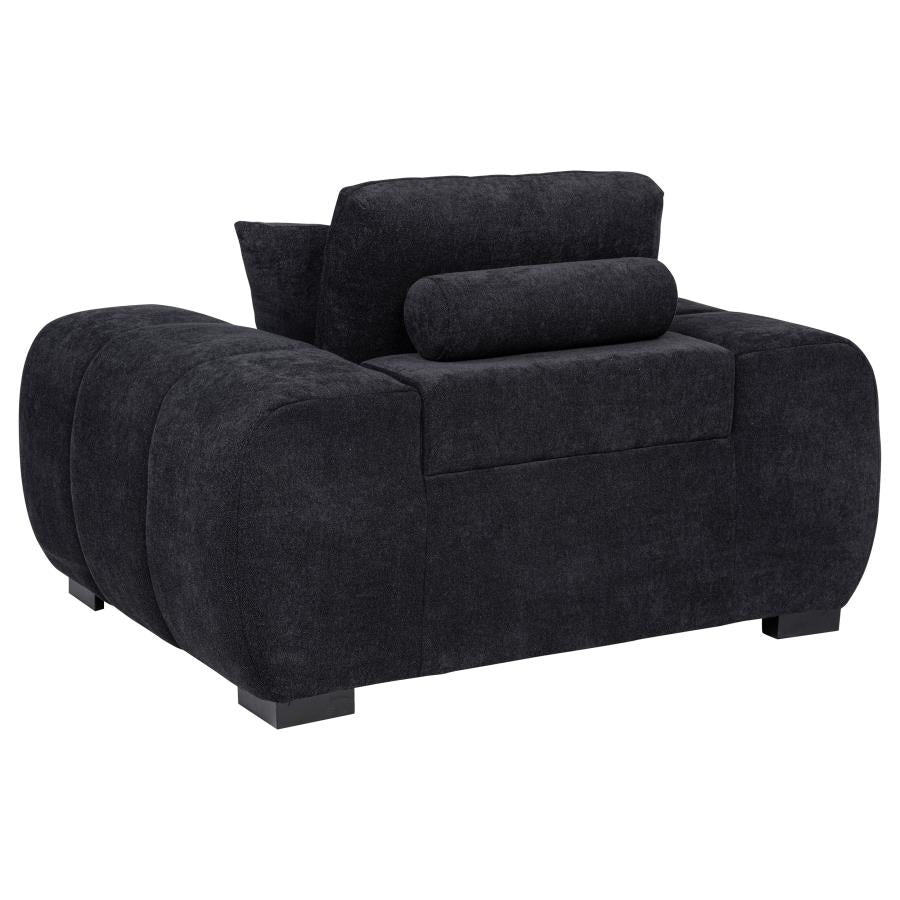 Octavia Tufted Upholstered Accent Chair Black