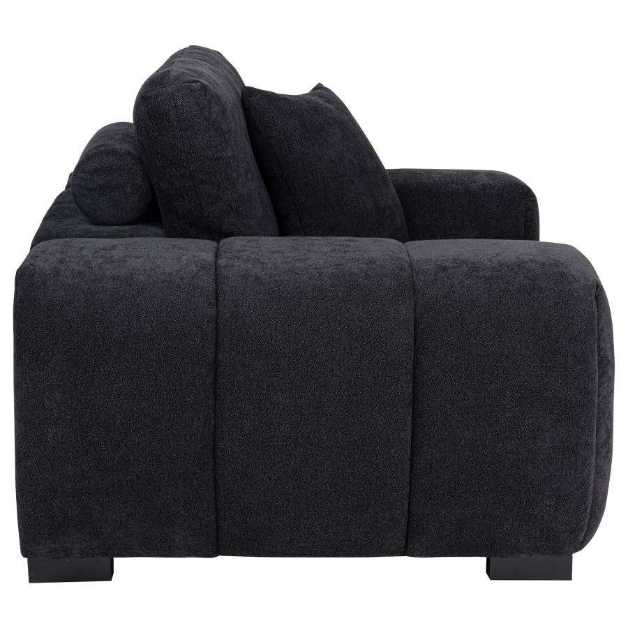 Octavia Tufted Upholstered Accent Chair Black