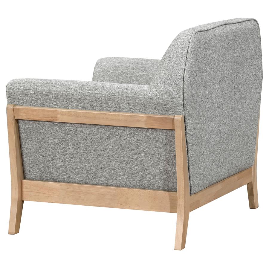 Vaughn Fabric Upholstered Flared Arm Accent Chair Grey