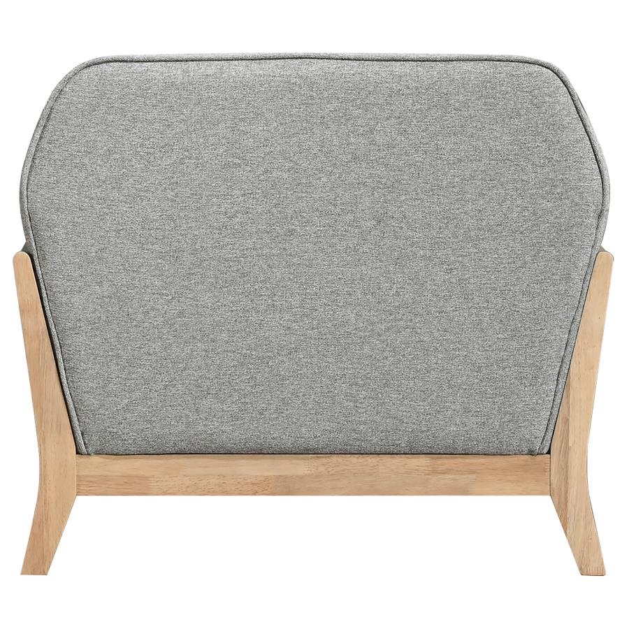 Vaughn Fabric Upholstered Flared Arm Accent Chair Grey