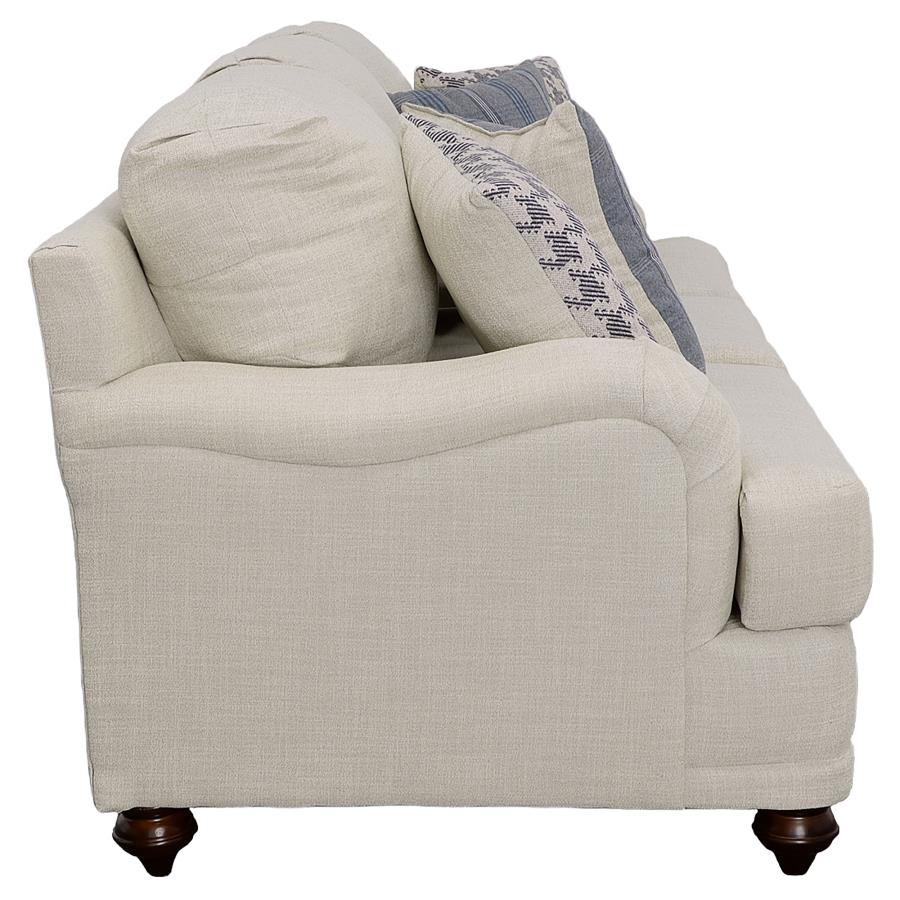 Glenn 2-piece Upholstered Sofa Set Light Grey and Blue