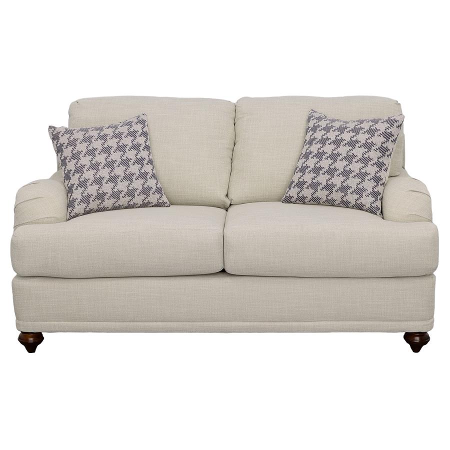 Glenn 2-piece Upholstered Sofa Set Light Grey and Blue