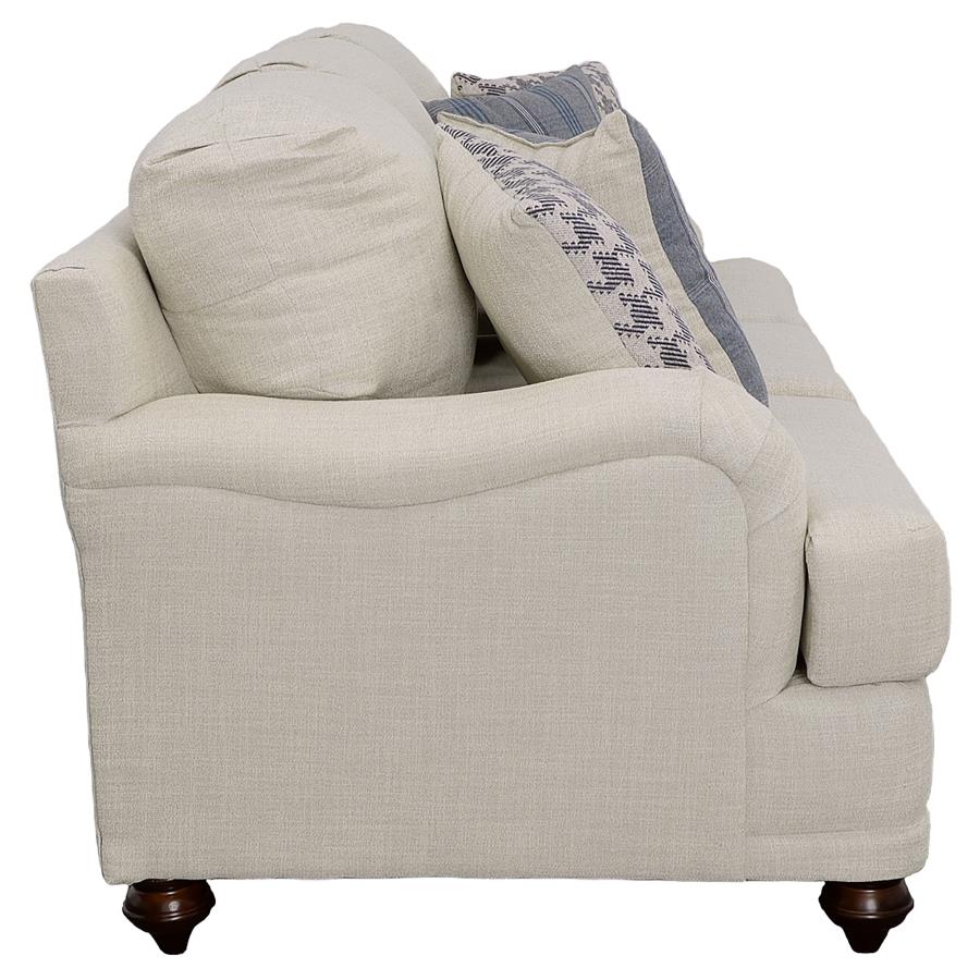 Glenn 3-piece Upholstered Sofa Set Light Grey and Blue