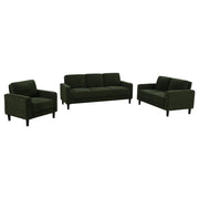 Ruth 3-piece Fabric Upholstered Track Arm Sofa Matcha Green