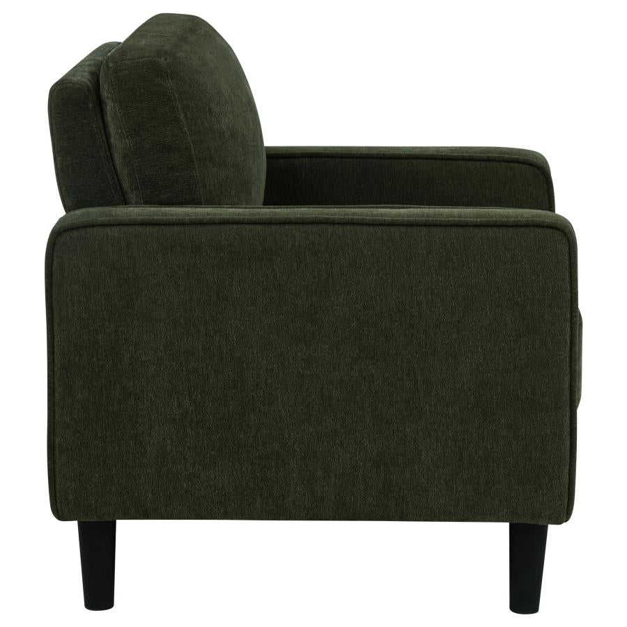 Ruth 3-piece Fabric Upholstered Track Arm Sofa Matcha Green