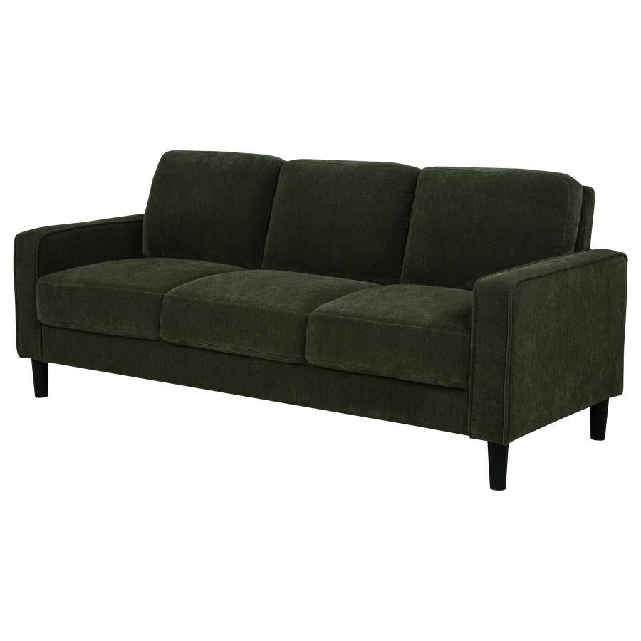 Ruth 77-inch Fabric Upholstered Track Arm Sofa Matcha Green