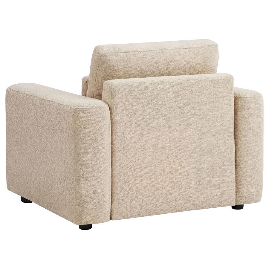 Amador 3-piece Chenille Upholstered Track Arm Sofa Set Camel