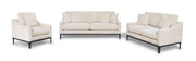 Duarte 3-Piece Sofa Loveseat and Chair Set with Reversible Cushions Latte