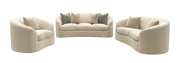 Rainn 3-piece Transitional Chenille Sofa Loveseat and Chair Set Camel
