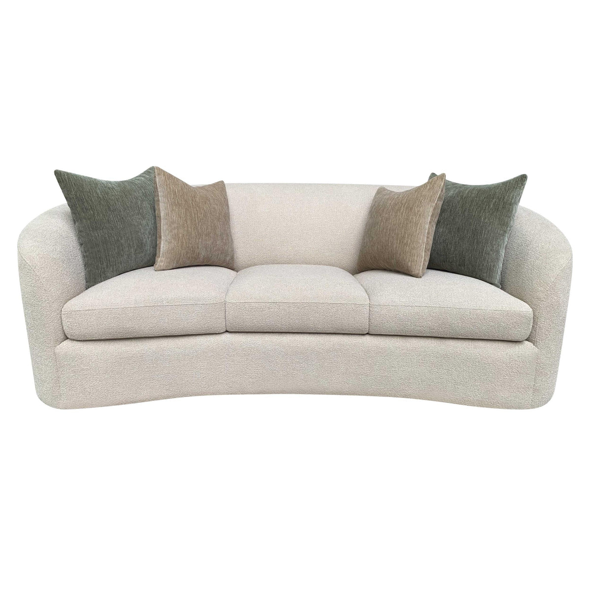 Rainn Transitional Boucle Sloped Arm Sofa Camel