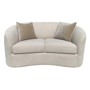 Rainn Transitional Chenille Sloped Arm Loveseat Camel