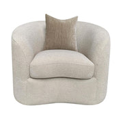 Rainn Transitional Boucle Wraparound Accent Chair Camel