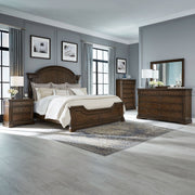Arden Road King Poster Bed, Dresser & Mirror, Chest, Nightstand
