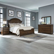 Arden Road Queen Poster Bed, Dresser & Mirror, Nightstand