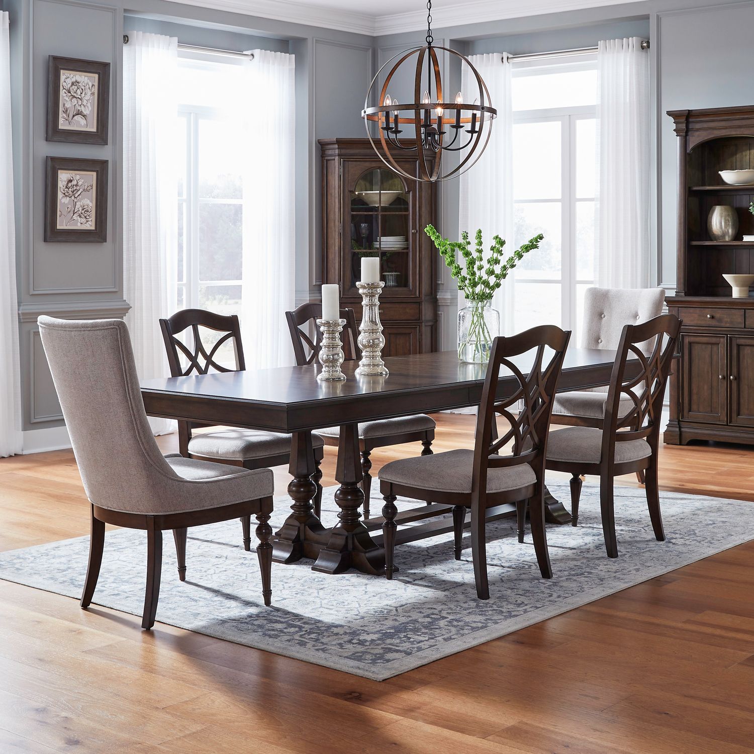 Arden Road Alt 7 Piece Trestle Table Set