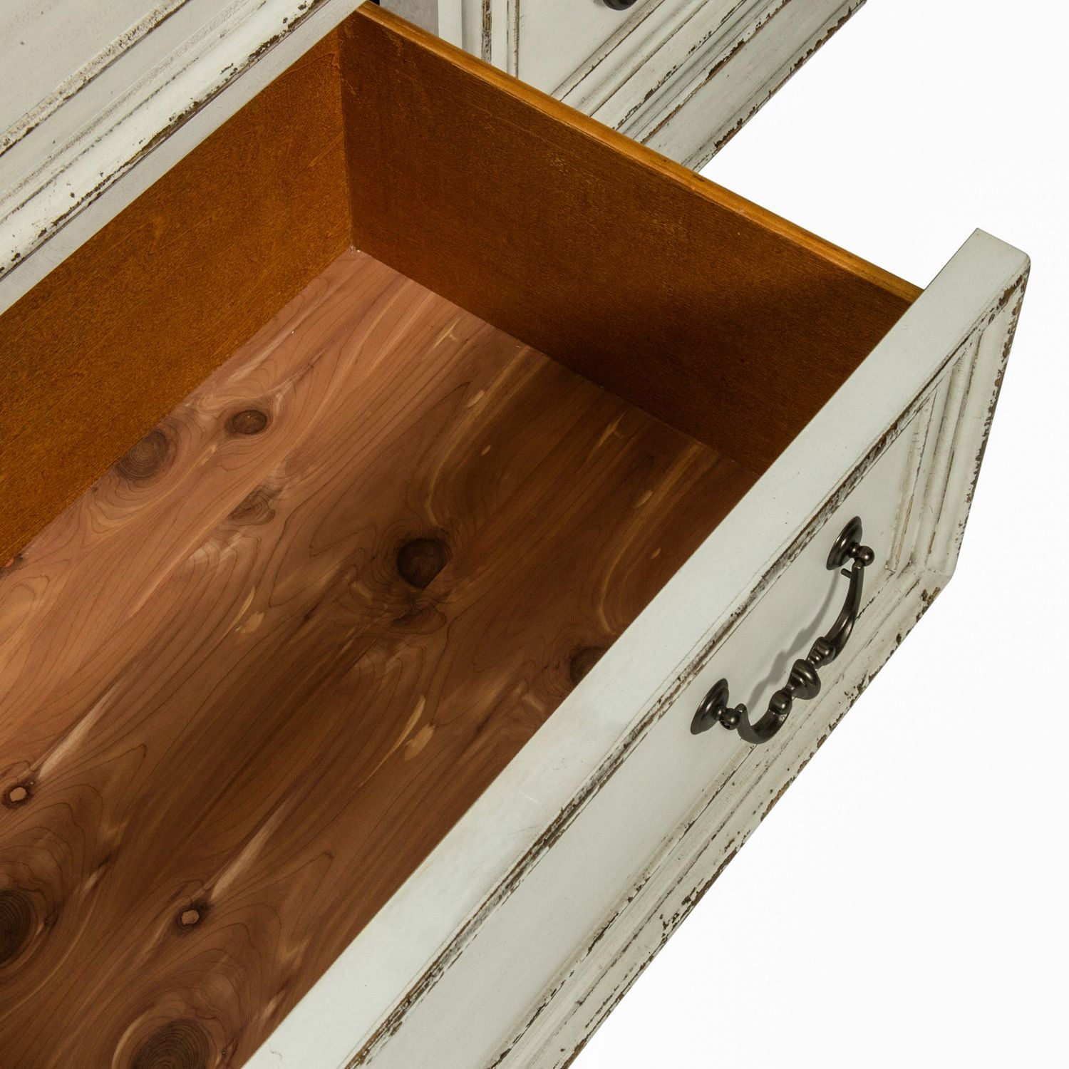 Abbey Park King California Panel Bed, Dresser & Mirror