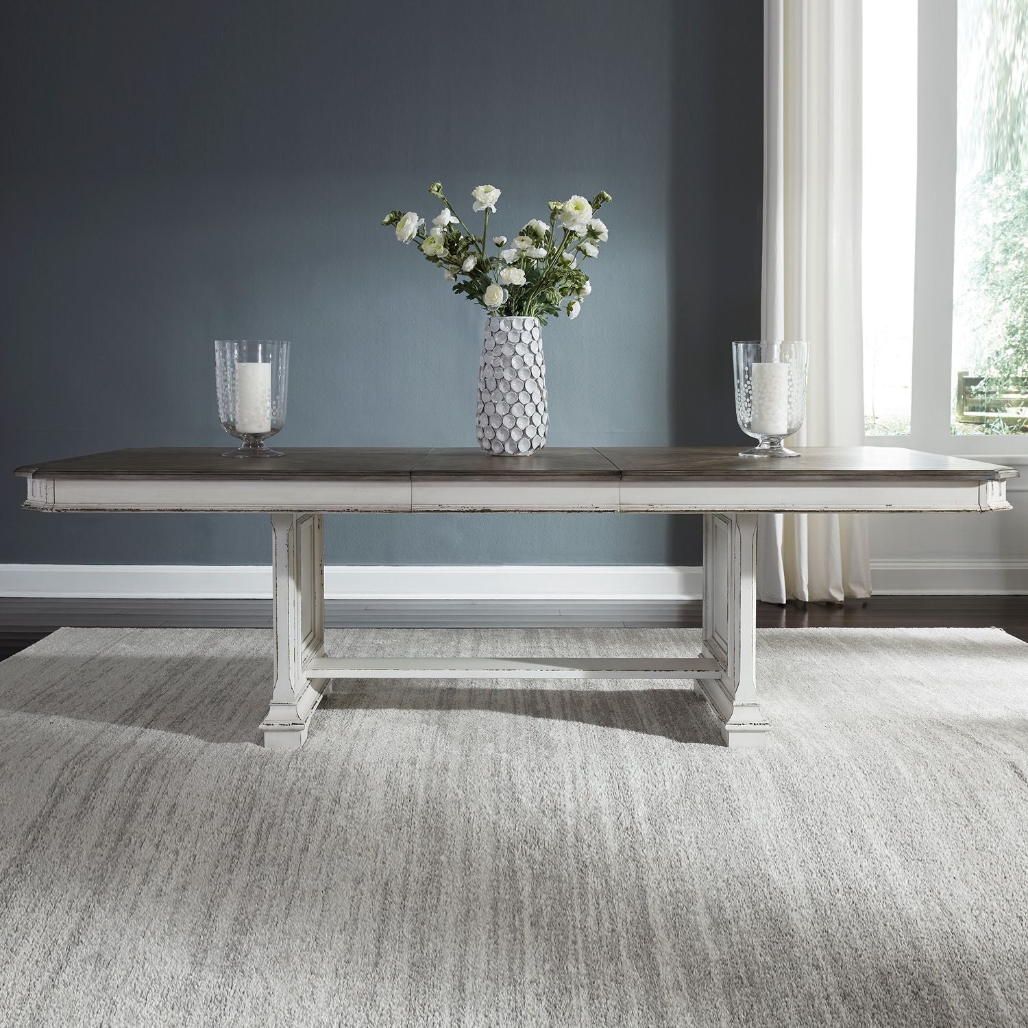 Abbey Park 5 Piece Trestle Table Set