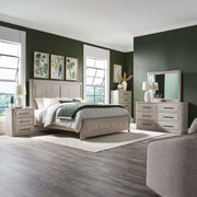 Modern Play King Panel Bed, Dresser & Mirror, Chest, Nightstand