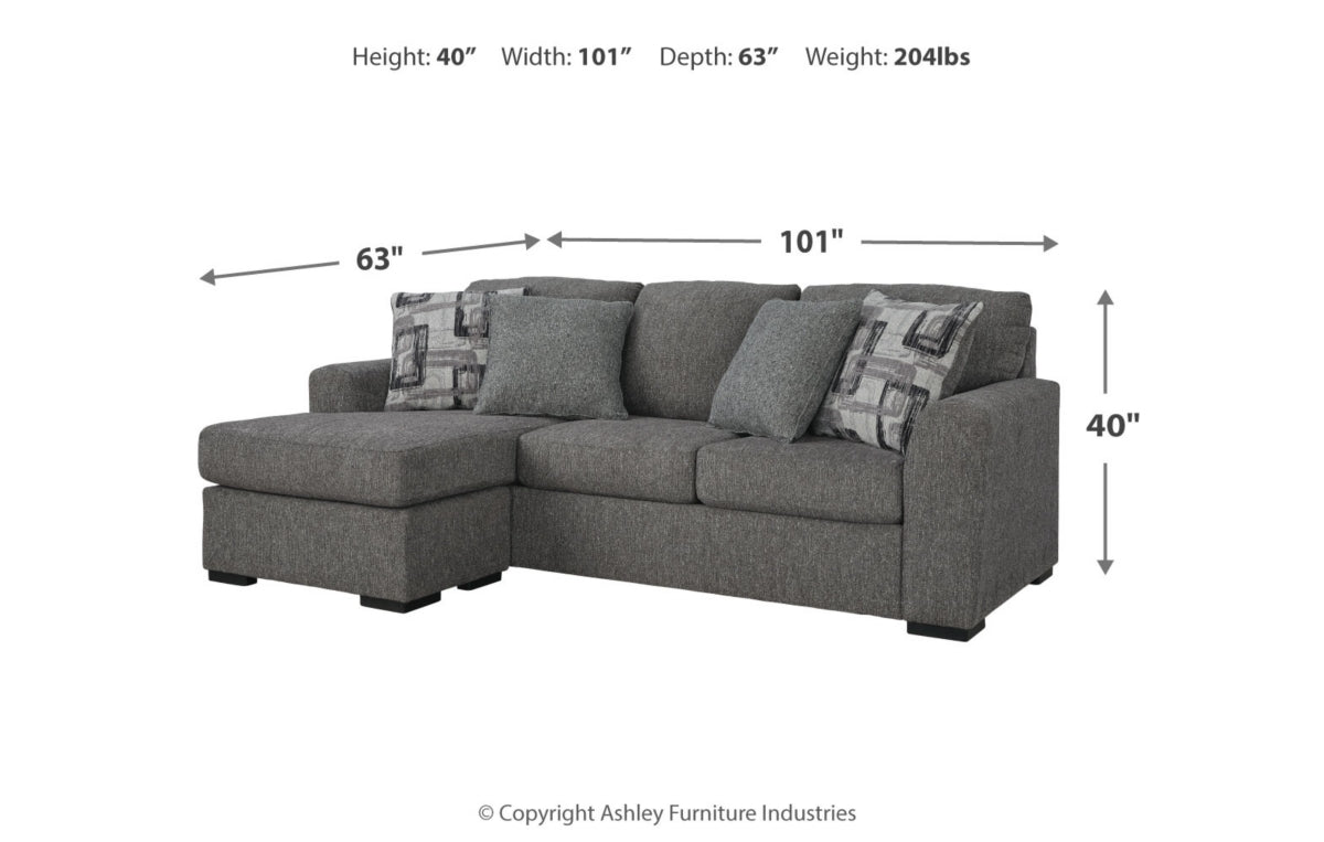 Gardiner Sofa Chaise with Ottoman