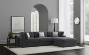 Serene 4-piece Upholstered Modular Sectional Sofa with Ottoman Charcoal