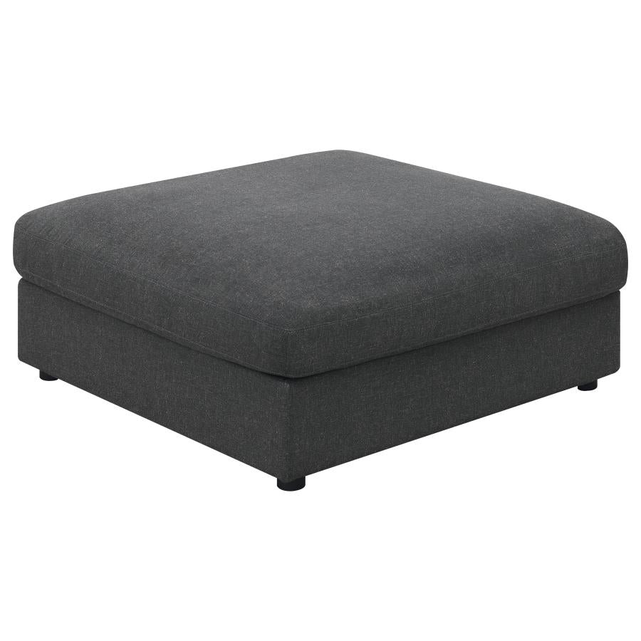Serene 4-piece Upholstered Modular Sectional Sofa with Ottoman Charcoal