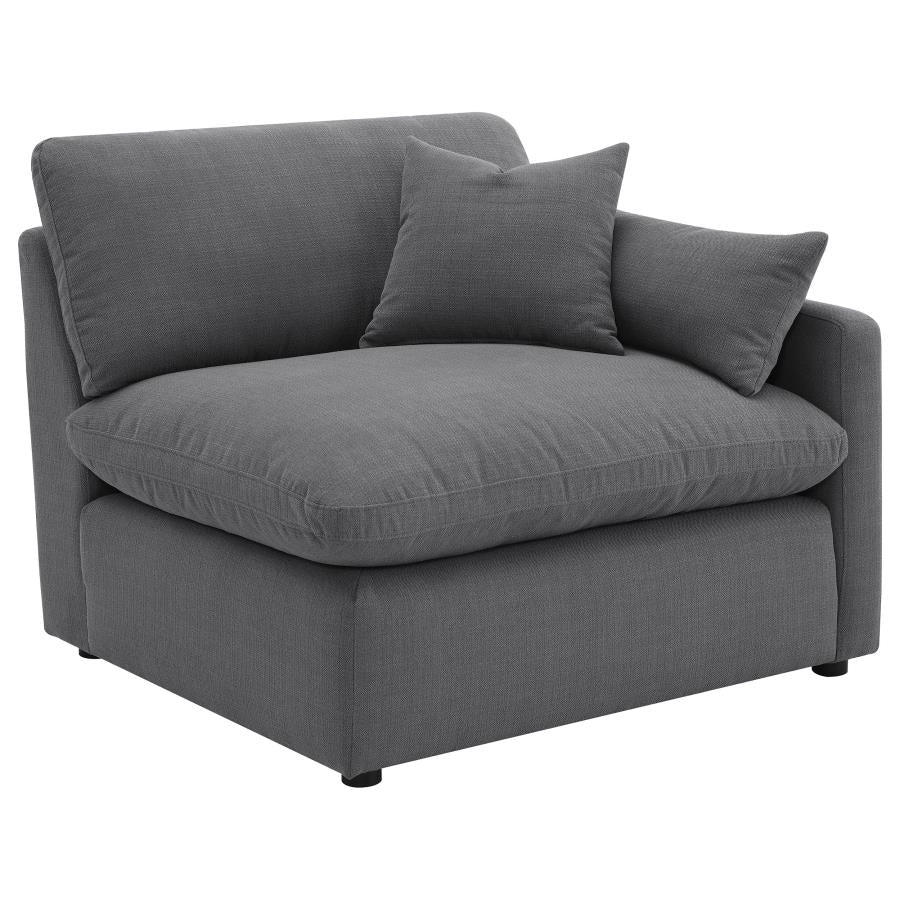 Hobson 4-piece Upholstered Modular Sectional Sofa Charcoal
