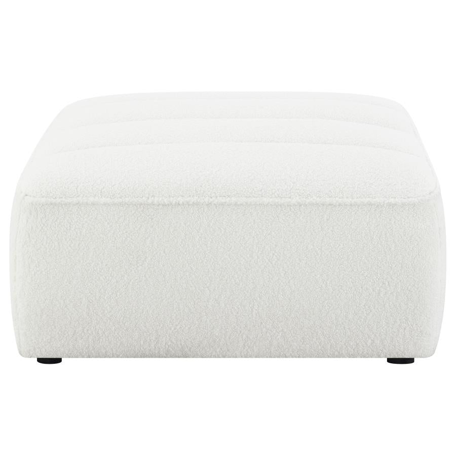 Sunny Square Upholstered Ottoman Natural
