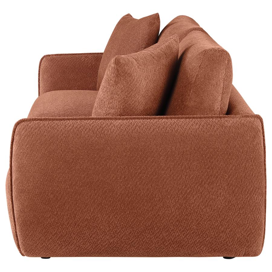 Elysia Fabric Upholstered Modular Lounge Loveseat Coral