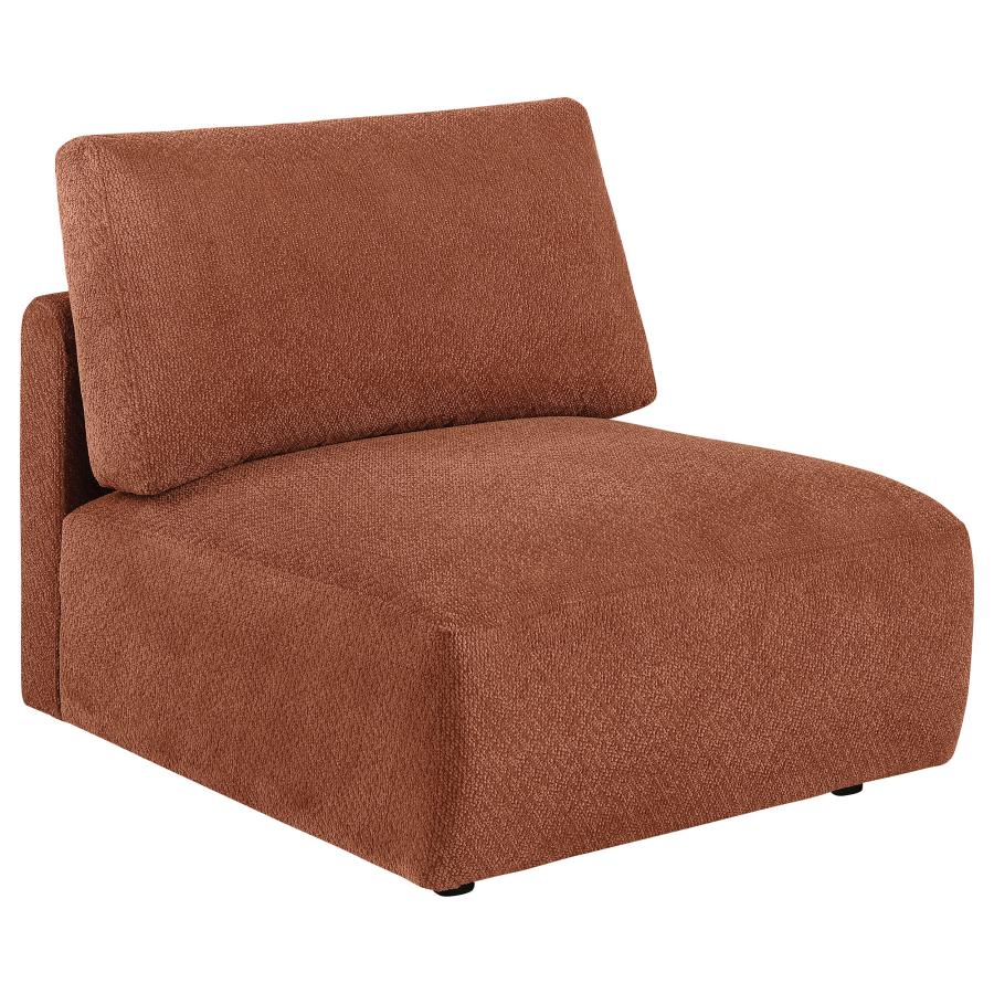 Elysia 6-piece Fabric Upholstered Modular Sectional Sofa Coral