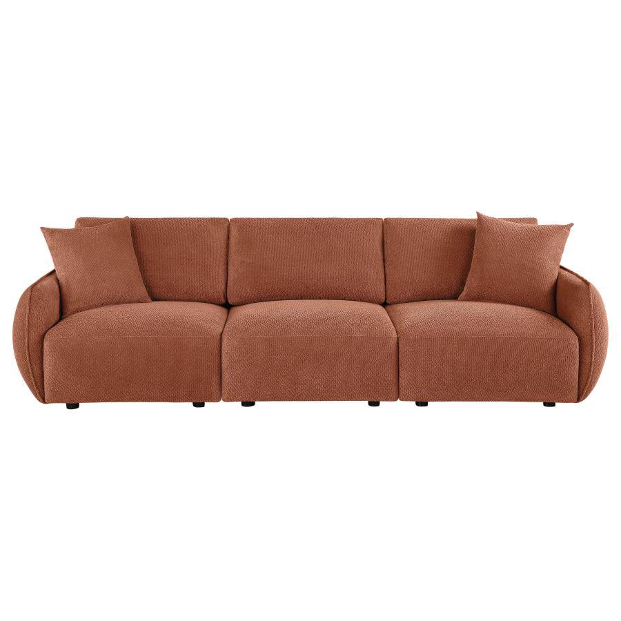 Elysia Fabric Upholstered Modular Lounge Sofa Coral