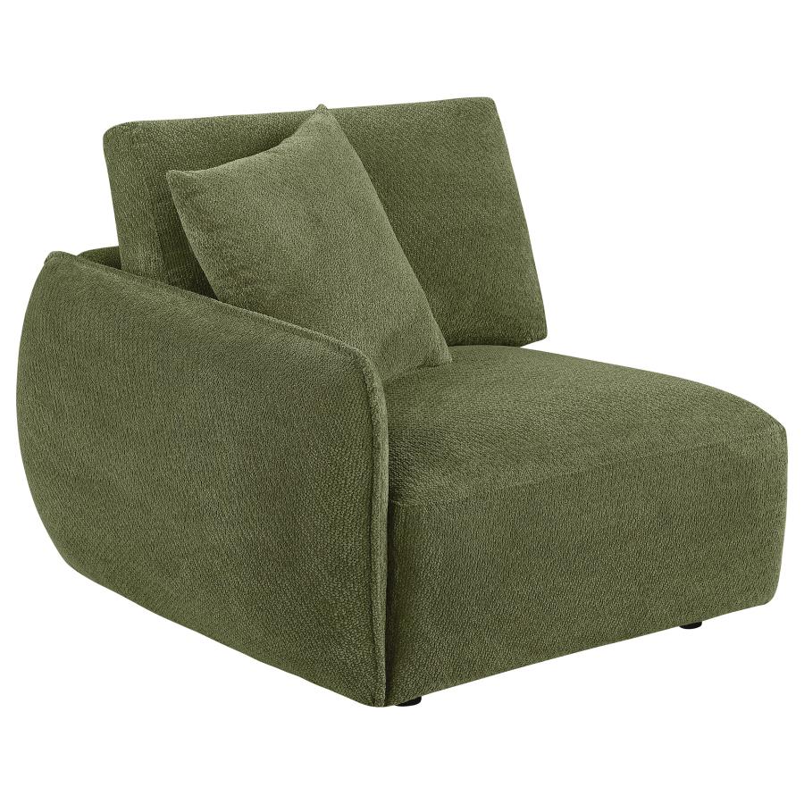 Elysia 5-piece Fabric Upholstered Modular Sectional Sofa Green
