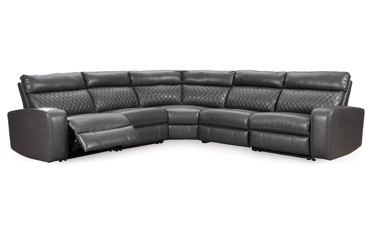 Samperstone 5-Piece Power Reclining Sectional