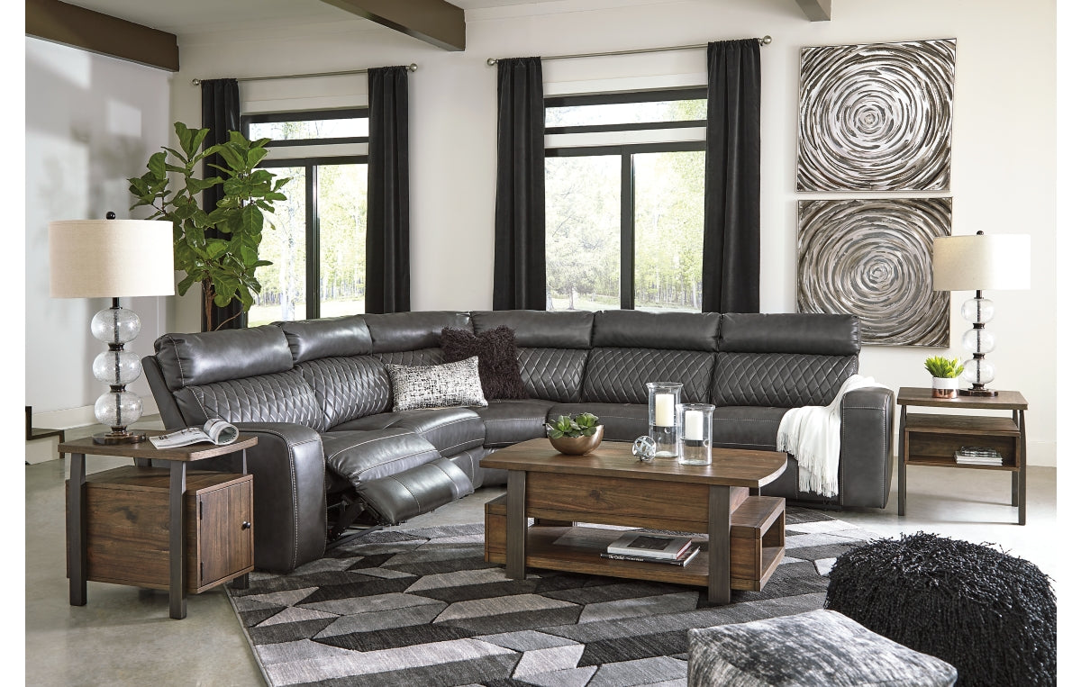 Samperstone 5-Piece Power Reclining Sectional