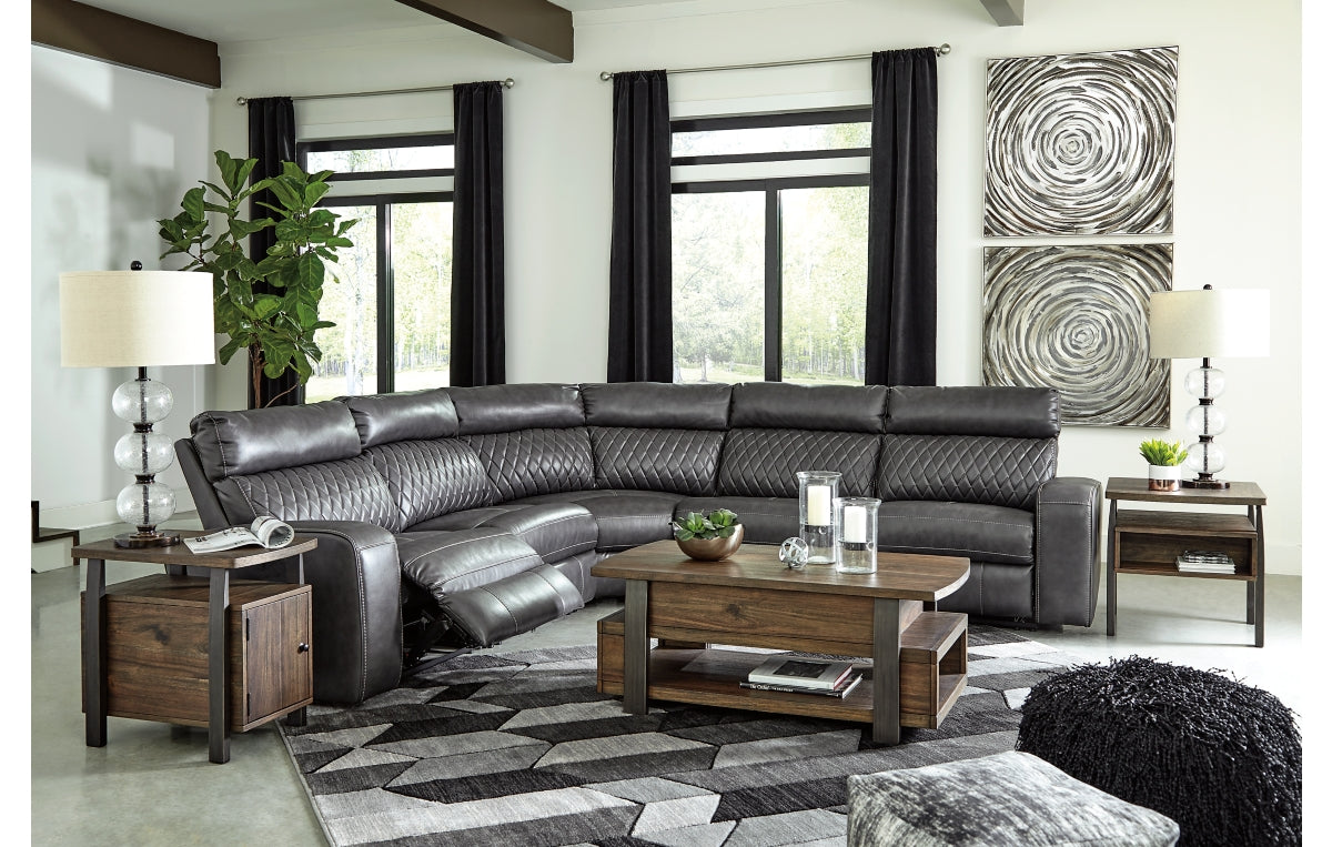 Samperstone 5-Piece Power Reclining Sectional