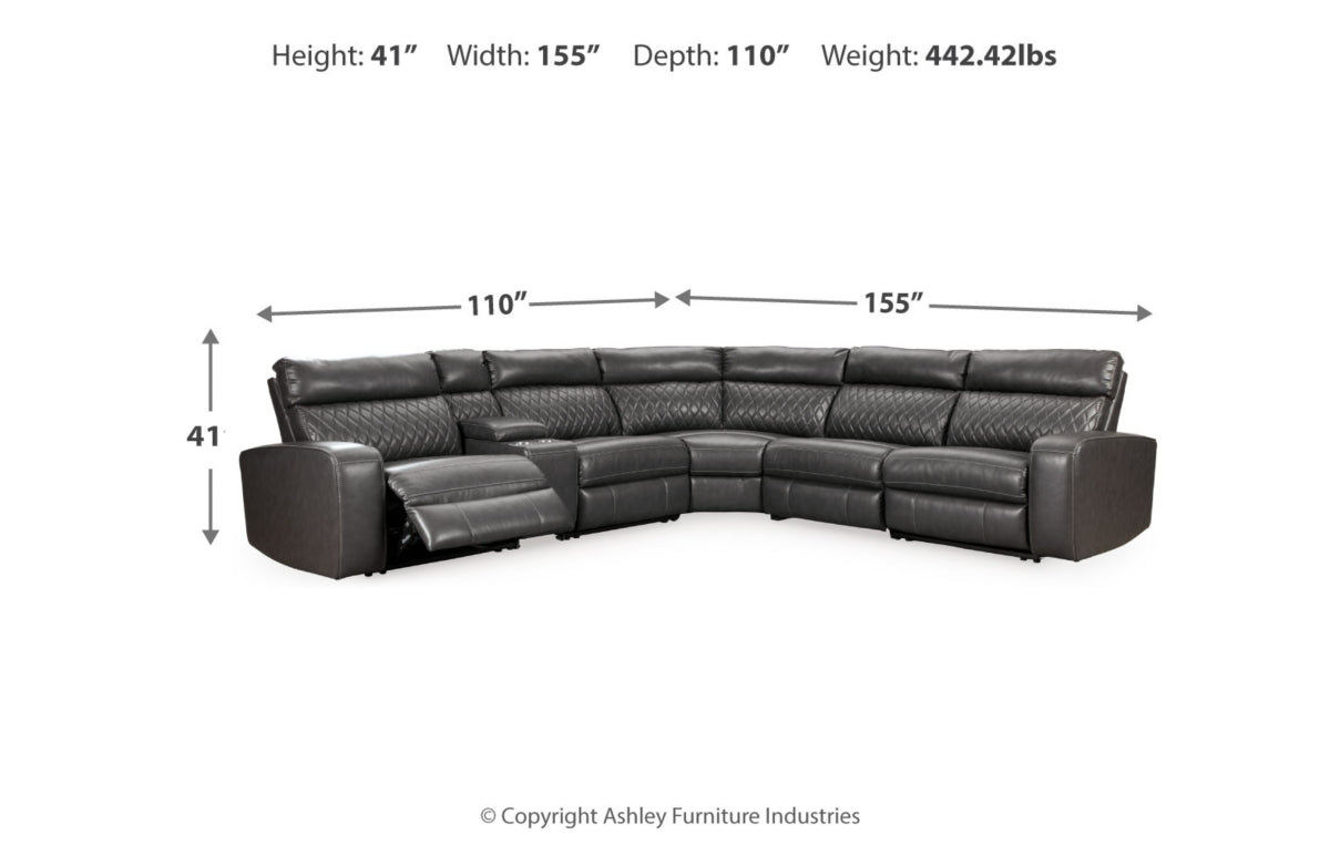 Samperstone 6-Piece Power Reclining Sectional