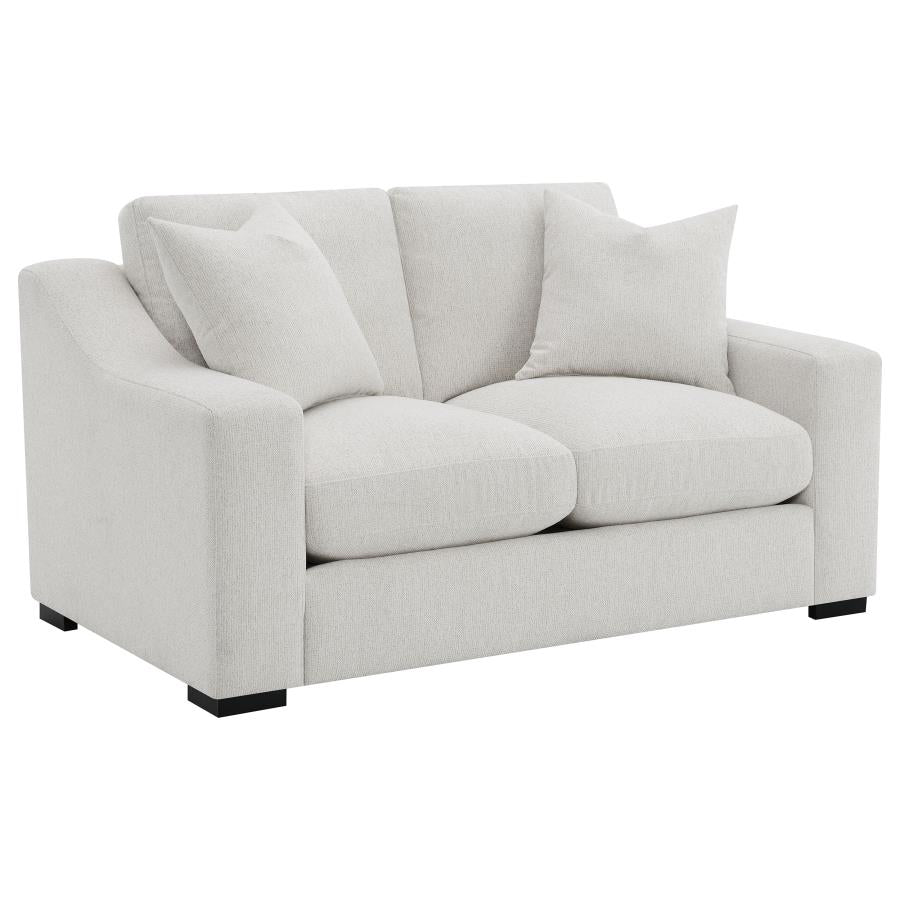 Ashlyn 3-piece Upholstered Sloped Arm Sofa Set Sand