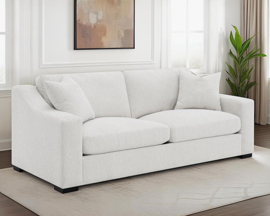 Ashlyn Fabric Upholstered Sloped Arm Sofa Sand