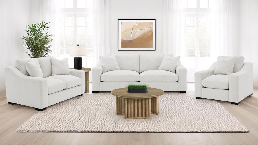 Ashlyn Fabric Upholstered Track Arm Sofa Sand
