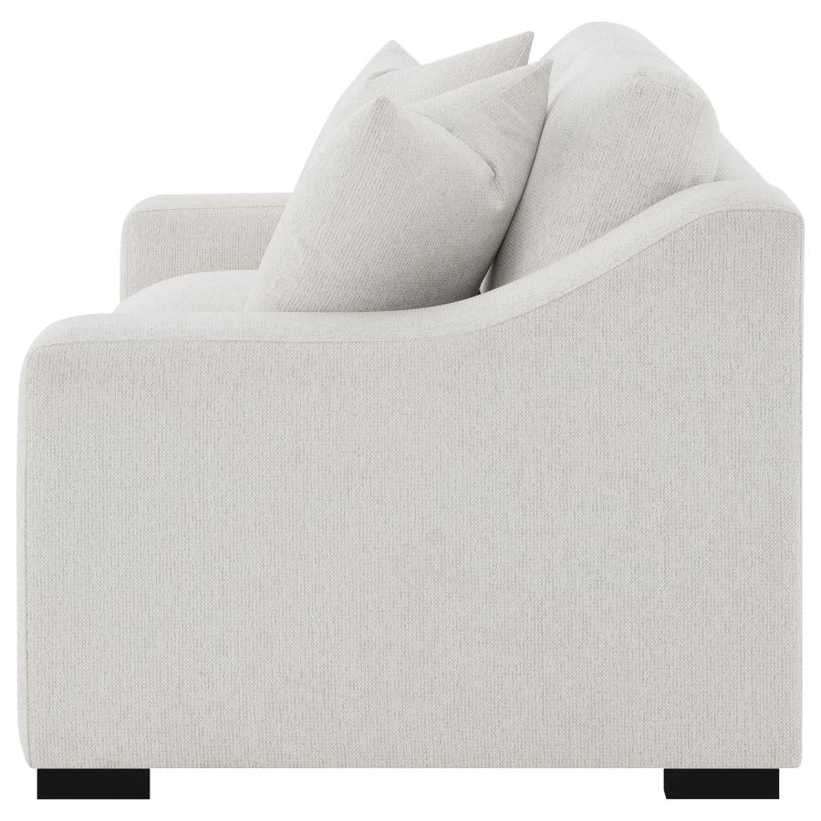 Ashlyn Fabric Upholstered Track Arm Loveseat Sand