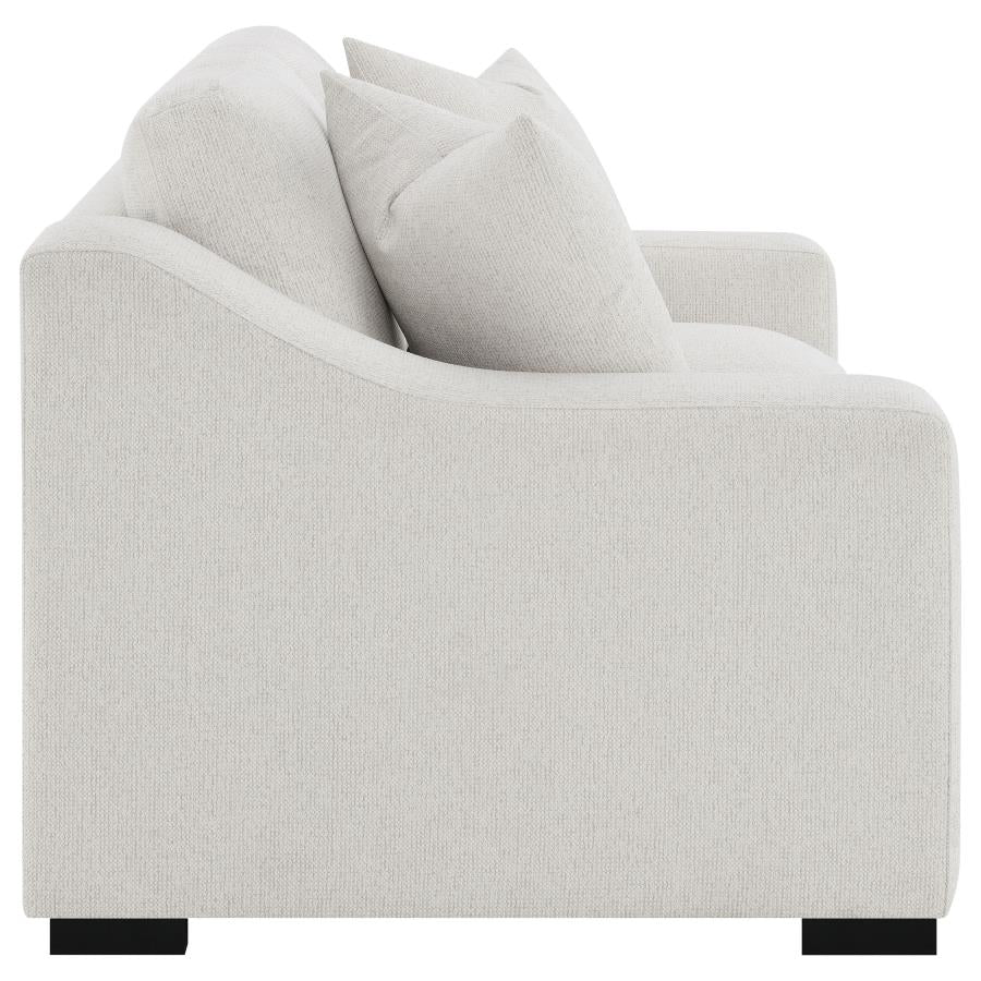 Ashlyn Fabric Upholstered Track Arm Loveseat Sand