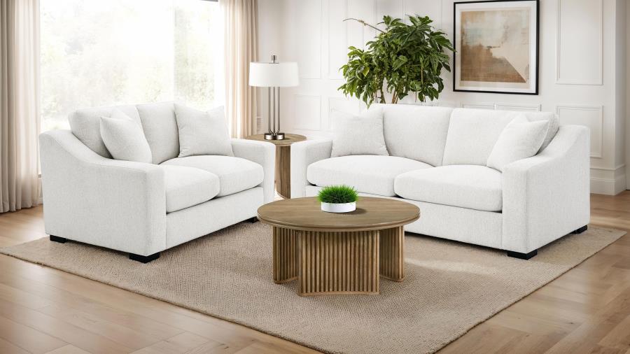 Ashlyn Fabric Upholstered Sloped Arm Loveseat Sand