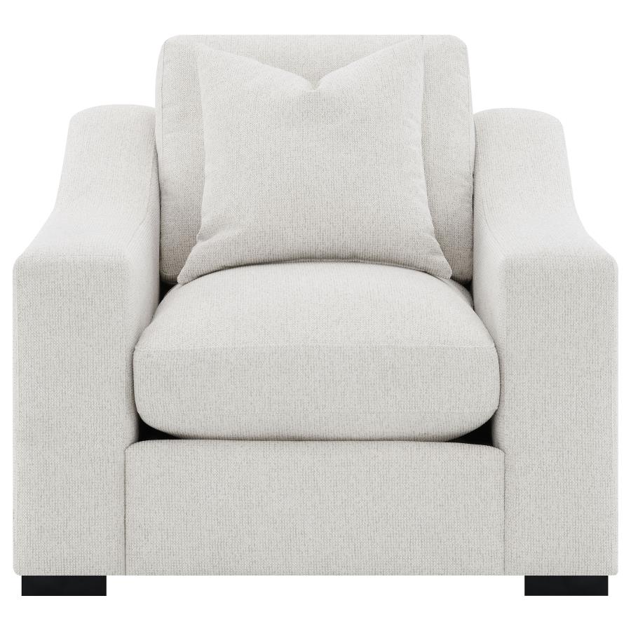 Ashlyn Fabric Upholstered Sloped Arm Accent Chair Sand