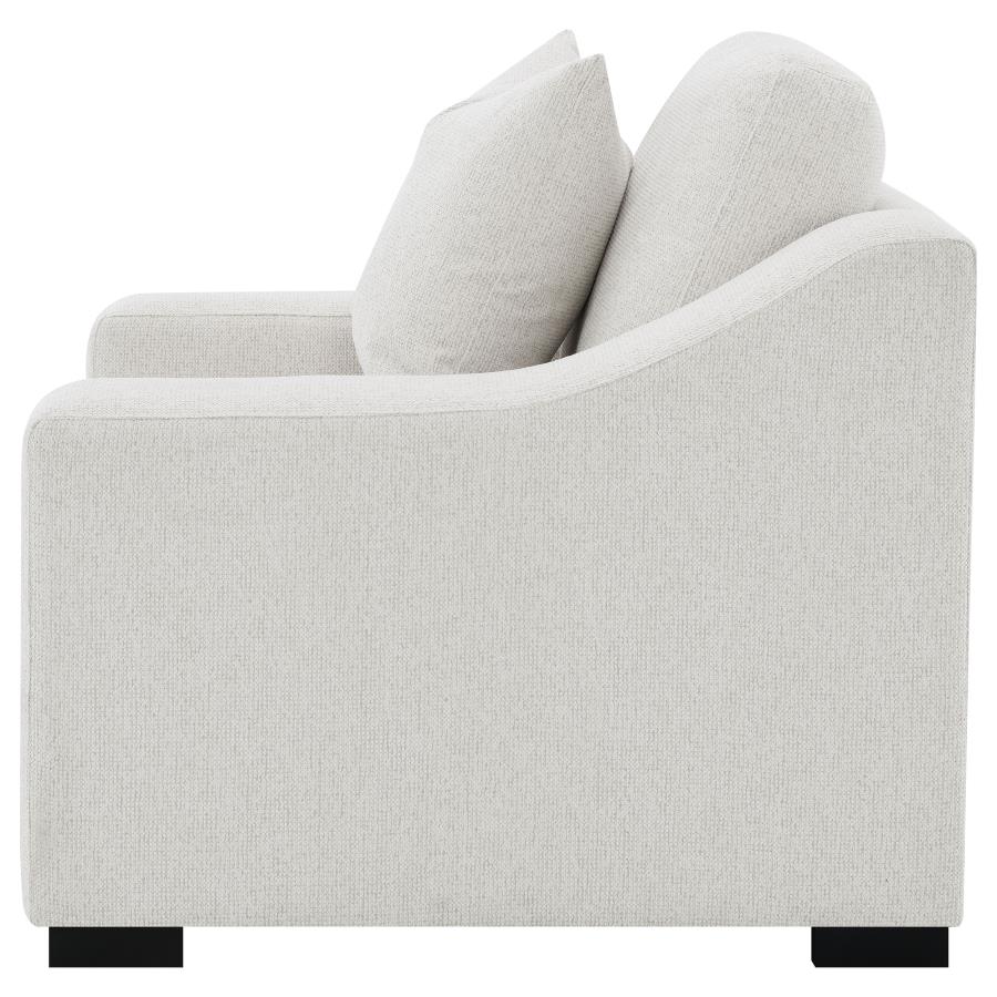 Ashlyn Fabric Upholstered Sloped Arm Accent Chair Sand
